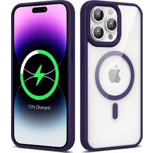Apple iPhone 14 Pro Kılıf Zore Magsafe Wireless Şarj Özellikli Silikon Ege Kapak