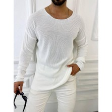 Elku Moda Oversize Örme Natural Pamuk Tüylenmeyen Kazak Salaş Tarz Triko