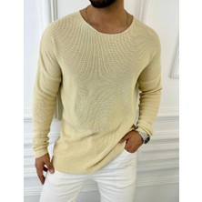 Elku Moda Oversize Örme Natural Pamuk Tüylenmeyen Kazak Salaş Tarz Triko