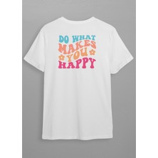 Hilon Beyaz Baskılı T-Shirt HC010