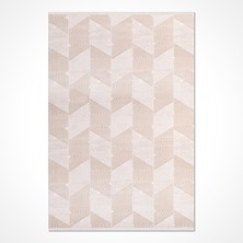 Halınet Cali Krem Geometrik Akrilik Makine Halısı