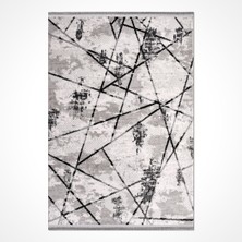 Halınet Celeste Gri Geometrik Akrilik Makine Halısı