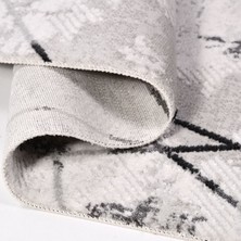 Halınet Celeste Gri Geometrik Akrilik Makine Halısı