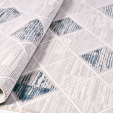 Halınet Carolina Gri Geometrik Polyester Makine Halısı