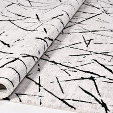 Halınet Anaya Gri Geometrik Polyester Makine Halısı