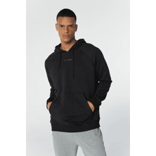 Hummel Johns Oversize Erkek Siyah Kapüşonlu Sweatshirt