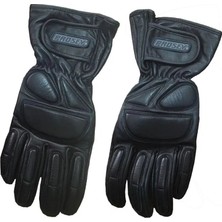 Ebakbak Motosiklet Eldiveni Hakiki Deri Korumalı Siyah Motor Eldiveni