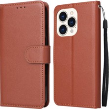 Forestl Digital Iphone 14 Pro Telefon Kılıfı 6.1 Inç Katlanabilir Stand Kapağı Folio Flip Pu Deri Cüzdan Hücresi Lanyard-Brown (Yurt Dışından)