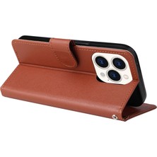 Forestl Digital Iphone 14 Pro Telefon Kılıfı 6.1 Inç Katlanabilir Stand Kapağı Folio Flip Pu Deri Cüzdan Hücresi Lanyard-Brown (Yurt Dışından)