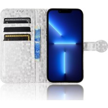 Forestl Digital Iphone 14 Pro Telefon Kılıfı Için 6.1 Inç Manyetik Toka Dot Desen Baskılı Telefon Kapağı Deri Deri Stand Cüzdan Kitap Stili Case-Silver (Yurt Dışından)