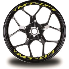 Yamaha mt - 07 Yazılı 8li Jant Içi Yazı Sticker Etiket