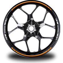 Motiker Yazısız Uzun  Honda Yazılı Kısa Kesikli 16 Lı Çift Renk Jant Sticker Etiket