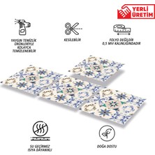 Tink Kendinden Yapışkanlı Mavi Yıldız 9'lu Desenli Pvc Karo 30x30 cm 11 Adet 1m2