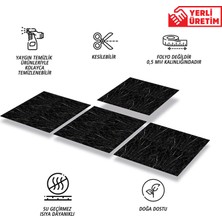 Tink Kendinden Yapışkanlı Siyah Mermer Desenli Pvc Karo 30X30 cm (56 Adet) 5m2