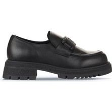 Bueno Shoes Siyah Deri Kadın Loafer 01WZ1404