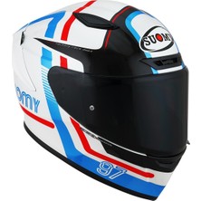 Suomy Track-1 Kask Nınety Seven Whıte-Red