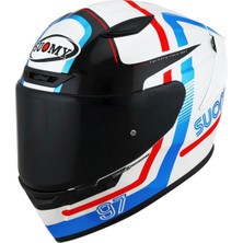 Suomy Track-1 Kask Nınety Seven Whıte-Red