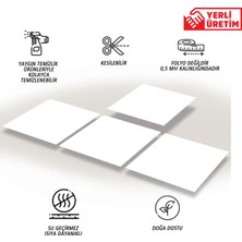 Tink Kendinden Yapışkanlı Düz Beyaz Desenli Pvc Karo 30X30 cm (56 Adet) 5m2