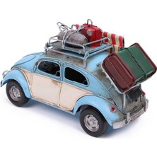 Mevafa Dekoratif Metal Araba Çerçeveli ve Tenteli Vintage Hediyelik