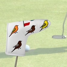 Surjion Pu Golf Atıcı Golf Sopası Kılıfı Golf Kulübü Başlıkları Atıcı Su Geçirmez 13 cm * 17 cm Beyaz (Yurt Dışından)
