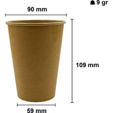 Afra Tedarik 14 Oz Siyah Kapaklı Karton Latte Bardak 380 ml 100'lü