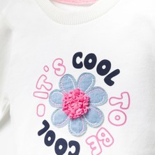 Jol Baby Jolbaby Çiçek Detaylı Kız Bebek Sweatshirt Bluz