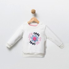 Jol Baby Jolbaby Çiçek Detaylı Kız Bebek Sweatshirt Bluz