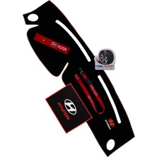 Tusba Market Hyundai Accent Yumurta Kasa Nakışlı Torpido Koruma Halısı (1996-2000) / Araç Oto Torpido Aksesuar