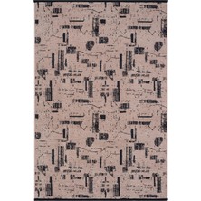 Çam Halı Bodrum Bdr 114 Bej Özel Latex Kaymaz Tabanlı Kilim