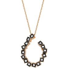 Lilarote Kare Asimetrik Tasarım Elmas Kolye