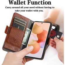 Yihang Boutique Ile Uyumlu Xiaomi 12 Cüzdan Kılıfı, Kart Tutuculu Pu Deri Flip Kılıf Rfıd Engelleme Kickstand Telefon Kapağı (Yurt Dışından)