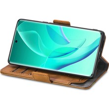 Yihang Boutique Ile Uyumlu Honor 60 Pro Cüzdan Kılıfı, Kart Tutuculu Pu Deri Flip Kılıf Rfıd Engelleme Kickstand Telefon Kapağı (Yurt Dışından)