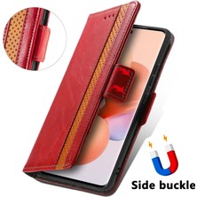 Yihang Boutique - 1383 Xiaomi 12 Için Kart Tutuculu Pu Deri Cüzdan Telefon Kılıfı - Bordo (Yurt Dışından)