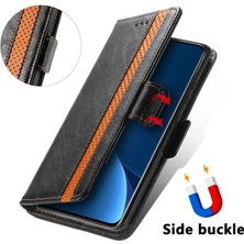 Yihang Boutique - 1383 Xiaomi 12 Pro Için Kart Tutuculu Pu Deri Cüzdan Telefon Kılıfı - Siyah (Yurt Dışından)