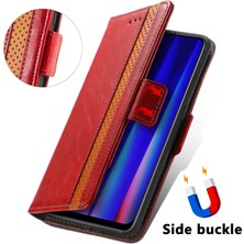 Yihang Boutique - 1383 Oneplus Nord Ce 2 5g Için Kart Tutuculu Pu Deri Cüzdan Telefon Kılıfı - Bordo (Yurt Dışından)