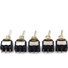 Adam 5 Adet Mini Toggle Switch 1-0 Metal Anahtar 3 Pin 12V-220V