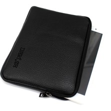 Derise Club Unisex Siyah Renk Suni Deri Küçük Boy 7, 8 Inç Tablet Kılıfı