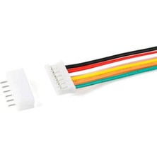 Sanec 2mm 6pin Jst Ph Kablolu Konnektör Beyaz Takım 30CM - Çift Taraflı