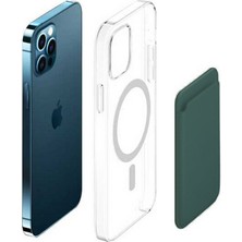 Casen iPhone Magsafe Destekli Kartlıklı Deri Malzeme Cardsafe Yeşil