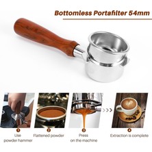 Barista Serisi ve Espresso Makineleri Için Dipsiz Portafilter 54MM, Filtre Sepetli Portafiltre (Yurt Dışından)