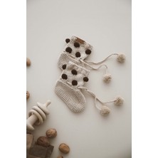 Ohlala Koala Ponponlu Örgü Patik Bebek 0-12 Ay