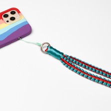 Casen Telefon Uzun Ip El Yapımı Kırmızı Yeşil Boyun Askısı Tüm Modellere Uyumlu