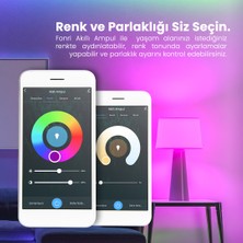 Fonri Akıllı Led Ampul (16.7 Milyon Renk) ve Kablosuz Kapı Pencere Sensörü Seti, Wifi Uzaktan Takip, 2 Yıl Garantili, Tuya Destekli