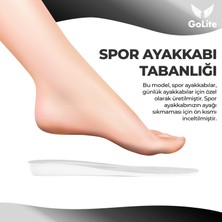 GoLite Spor Ayakkabı Tabanlığı, Günlük Memory Foam Hafızalı Sneaker Ayakkabı Tabanlık - M22 Beyaz - 35 Numara