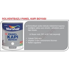 Marshall Solvent (Tiner) Bazlı Sentetik Amerikan Panel Kapı Boyası 0,75 Lt - Beyaz