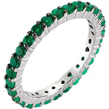 Sirius Pırlanta Zümrüt Taşlı Tamtur Yüzük