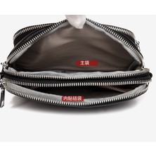 Love Home Hakiki Deri Basit Kadın Ilk Katman Inek Derisi Küçük Yuvarlak Çanta Çok Katmanlı Yumuşak Deri Çanta 2023 Yeni Omuz Crossbody Çanta (Yurt Dışından)