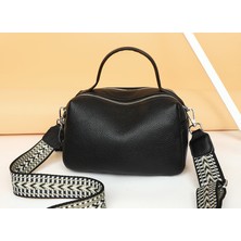 Love Home Retro Moda Deri Boston Çanta Çanta 2023 Yeni Taze Birinci Katman Sığır Deri Yastık Çanta El Çapraz Kadın Çanta (Yurt Dışından)