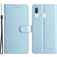 Cool-M Samsung Galaxy A40 Cüzdan Kasa Telefon Stand Kapağı Ipek Doku Pu Deri Kabuk (Yurt Dışından)