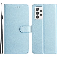 Cool-M Samsung Galaxy A72 Folio Folio Flip Stant Örtü Pu Deri Ipek Doku Telefon Cüzdan Kılıfı (Yurt Dışından)